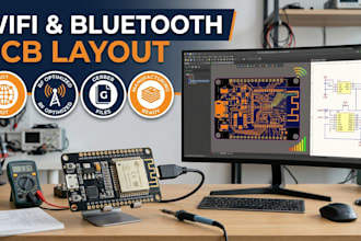 create pcb layout for wifi and bluetooth devices
