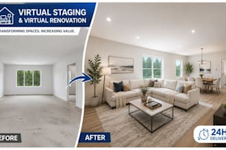 do virtual staging and virtual renovation for property photos