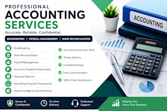 do bookkeeping, bank reconciliations, payroll management