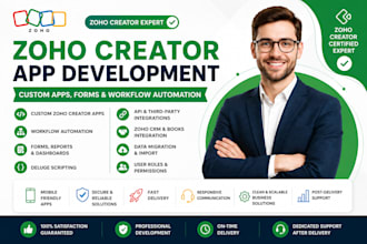 build custom zoho creator apps, forms and workflow automation deluge