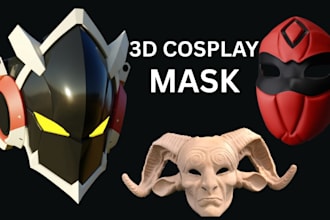 sculpt 3d cosplay mask helmet 3d armor design 3d helmet 3d mask for 3d printing