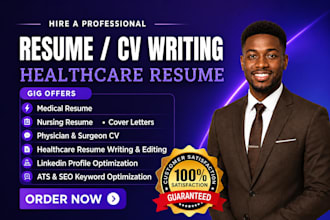 write an ats physician CV, medical resume, and cover letter for healthcare roles
