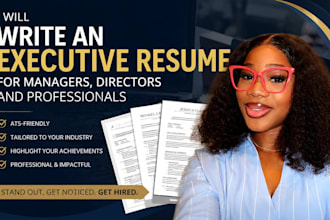 write an executive resume for managers directors and professionals
