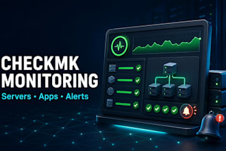 set up checkmk monitoring, dashboards and server alerts