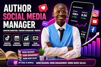 be author social media manager booktok marketing content scheduling growth