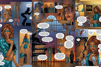 comic book illustration, comic graphic novel comic strip comic artist sfw nsfw