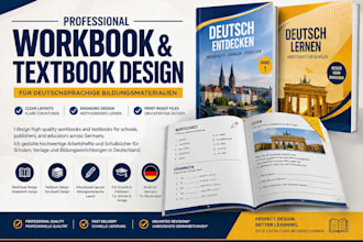 design a german workbook ,textbook design for schools, publishers