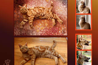 do custom painterly pet portrait
