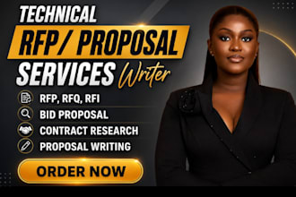 write rfp rfq rfi bid proposal and government contracting writing, grant writer