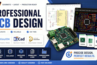 design pcb layout and schematic in easyeda, kicad and altium