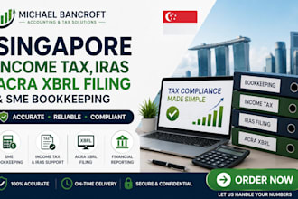 handle singapore income tax, iras, acra xbrl filing and sme bookkeeping