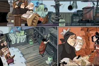 draw custom comic book illustration and graphic novel sequential art