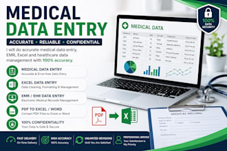 do accurate medical data entry, emr, excel and healthcare data management