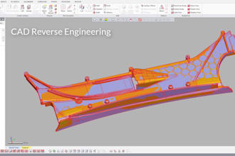 do reverse engineering and 3d cad modeling from 3d scan for 3d printing