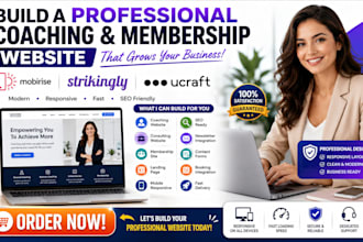 build mobirise strikingly ucraft coaching consulting membership website