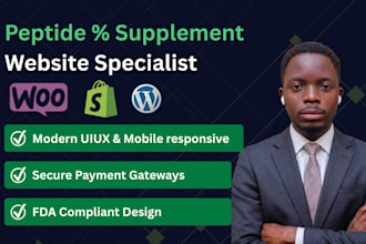 build fda compliant peptide website supplement website peptide store on shopify