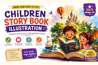 children story book illustration children story children story book illustration