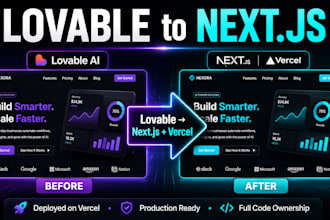 convert lovable ai website to nextjs and deploy to vercel