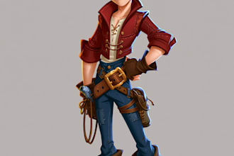 design 2d game character illustration