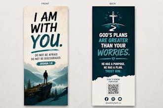 christian bookmark design, flyers, bible cover, author christian brand promotion