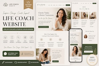 design a coaching website for a life coach, consultant, speaker, trainer website
