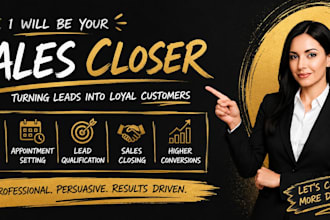 be your high ticket sales closer and sales representative
