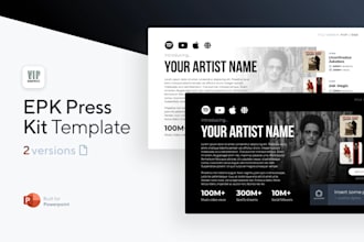 do a clickable PDF media kit, epk, press kit design, artiste epk dj press kit
