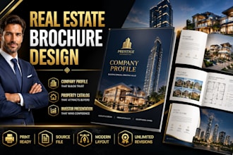 design luxury real estate brochure company profile property booklet