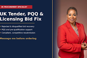 fix rejected tender, disqualified bid failed pqq, licensing government contract
