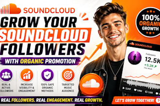 grow your soundcloud followers with organic promotion