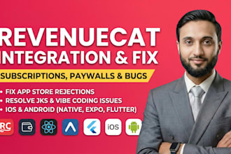 integrate or fix revenuecat in app purchase subscriptions in ios and android