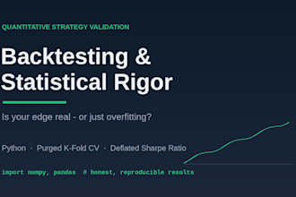 backtest and validate your trading strategy in python with statistical rigor