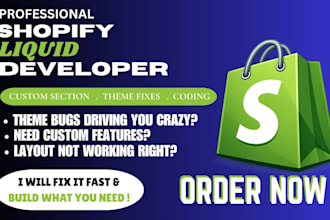 shopify liquid developer for custom sections theme fixes and coding