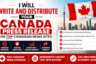 write and distribute your canada press release on top canadian news sites