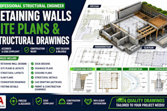 structural layouts, slab plans ,deck plan and foundation drawings