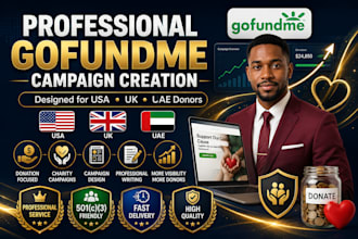 launch gofundme crowdfunding campaign for USA UK uae donations