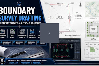 do boundary survey drafting property survey and autocad drawings