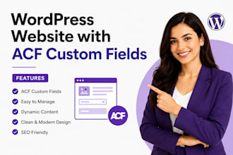 create wordpress website using custom field acf wordpress site custom page acf7