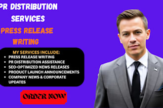 write and distribute a professional press release for media coverage