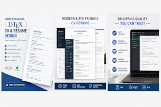 create a professional ats friendly latex CV resume