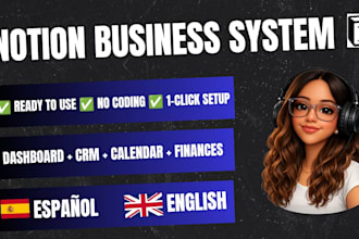 build your notion business system with dashboard and CRM