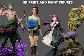 print and paint action figures anime miniature model for stl resin 3d printing