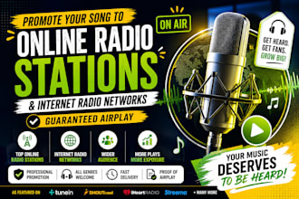 promote your song to online radio stations and internet radio networks