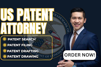 file your US patent application, search, draft with the uspto as an attorney