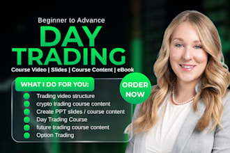 do day trading ebook  option trading, future trading video course content slides