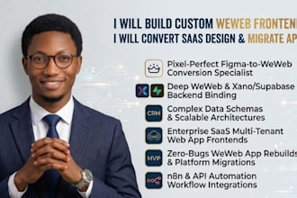 convert figma to weweb rebuild bubble app xano supabase custom web application