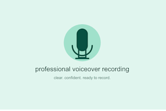 record a clear professional voiceover for explainer or elearning videos
