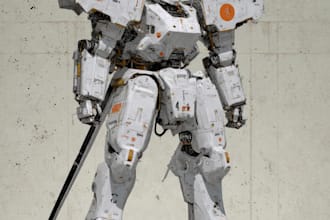 create custom mecha robot art