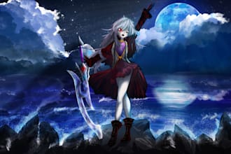 draw high quality anime character, oc, fan art and game character