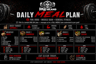 create a custom workout plan and meal plan for your fitness goal